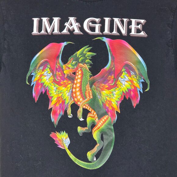 Imagine You're A Dragon Black Short Sleeve Tee Size Small - Picture 2 of 5
